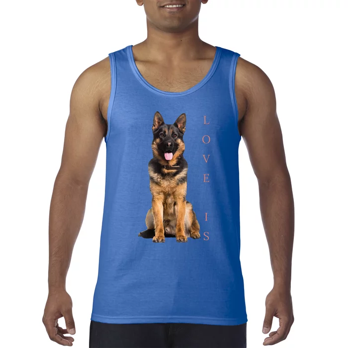 German Shepherd Shepard Dog Mom Dad Love Pet Puppy Tank Top