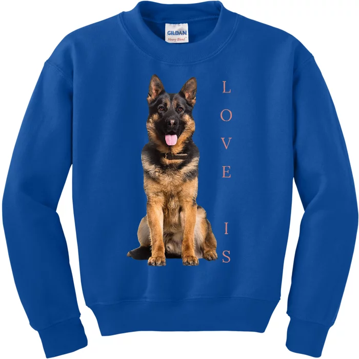 German Shepherd Shepard Dog Mom Dad Love Pet Puppy Kids Sweatshirt