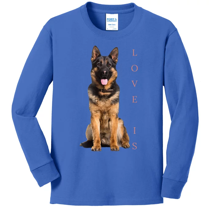 German Shepherd Shepard Dog Mom Dad Love Pet Puppy Kids Long Sleeve Shirt