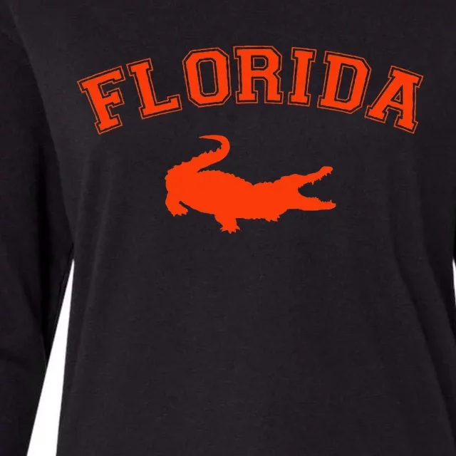 Gator School Sports Fan Team Spirit Mascot Heart Gift Womens Cotton Relaxed Long Sleeve T-Shirt