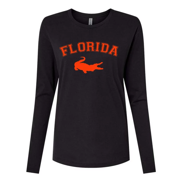 Gator School Sports Fan Team Spirit Mascot Heart Gift Womens Cotton Relaxed Long Sleeve T-Shirt