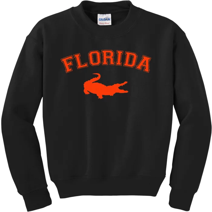 Gator School Sports Fan Team Spirit Mascot Heart Gift Kids Sweatshirt