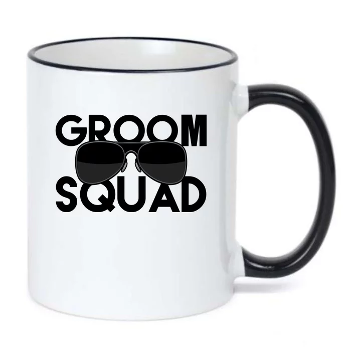 Groom Squad Sunglasses Bachelor Party Funny Black Color Changing Mug