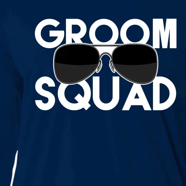 Groom Squad Sunglasses Bachelor Party Funny Cooling Performance Long Sleeve Crew