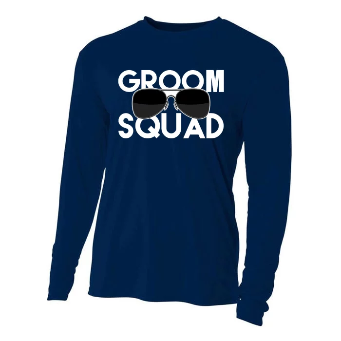 Groom Squad Sunglasses Bachelor Party Funny Cooling Performance Long Sleeve Crew