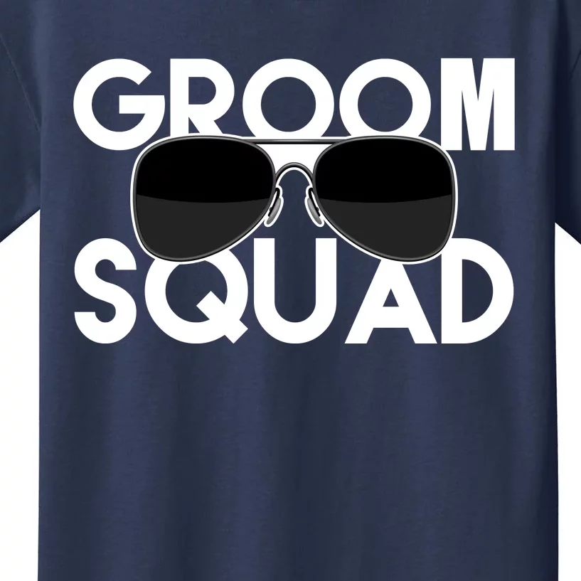 Groom Squad Sunglasses Bachelor Party Funny Kids T-Shirt