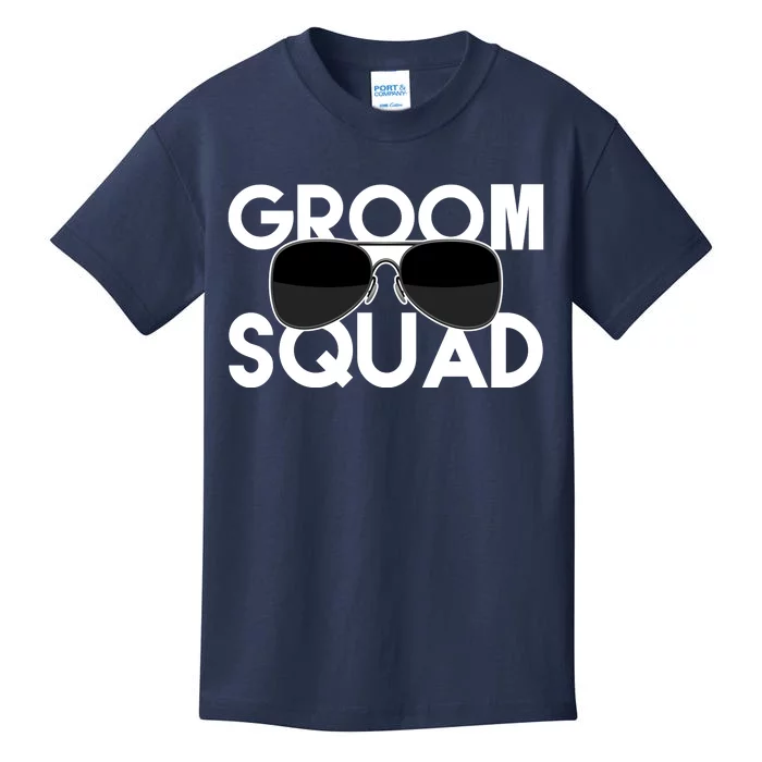 Groom Squad Sunglasses Bachelor Party Funny Kids T-Shirt