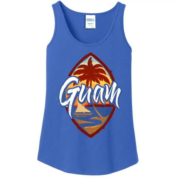 Guam Seal Sunset 671 Guaian Chamorro Gift Ladies Essential Tank