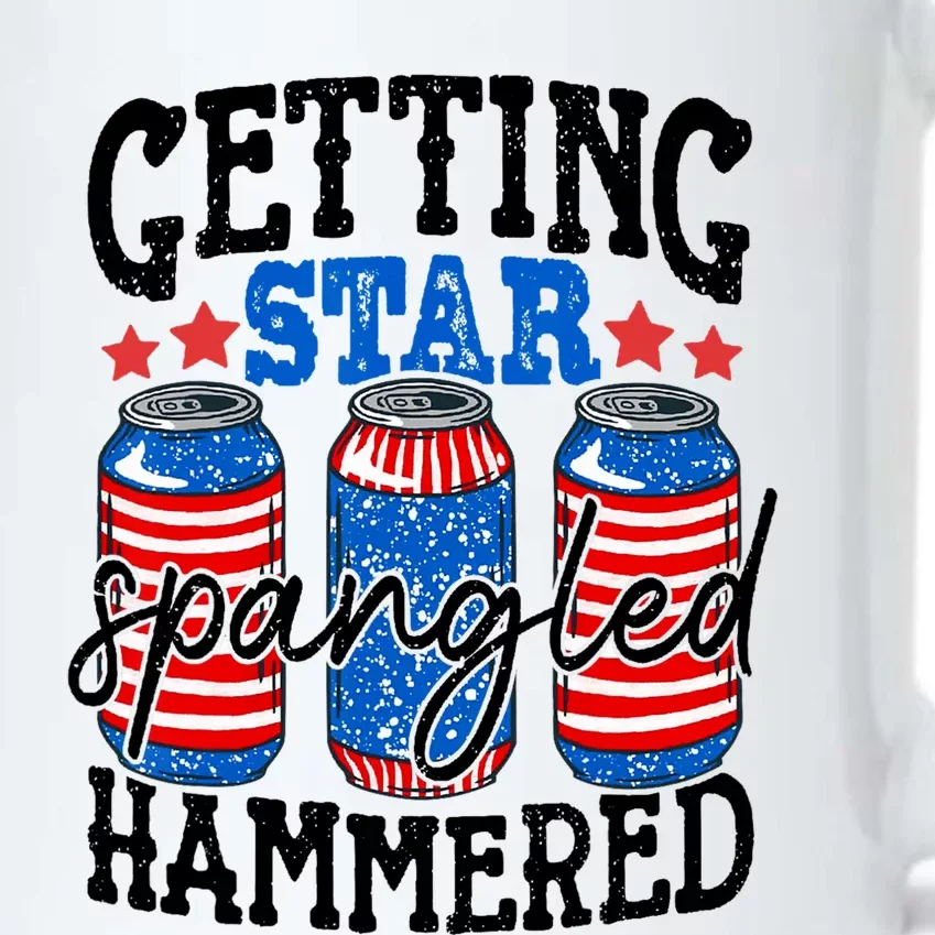 Getting Star Spangled Hammered Funny 4th Of July Patriotic Black Color Changing Mug