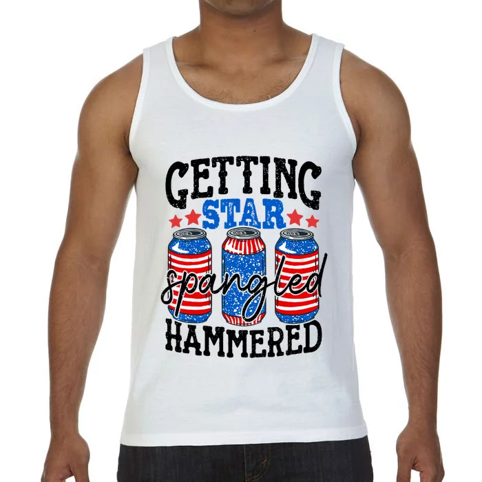 Getting Star Spangled Hammered Funny 4th Of July Patriotic Comfort Colors® Tank Top