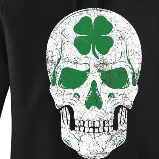 Green Shamrock Skull Irish Ireland ST PATRICKS DAY Gift Women's Pullover Hoodie