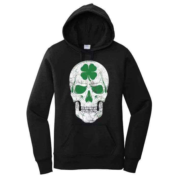 Green Shamrock Skull Irish Ireland ST PATRICKS DAY Gift Women's Pullover Hoodie