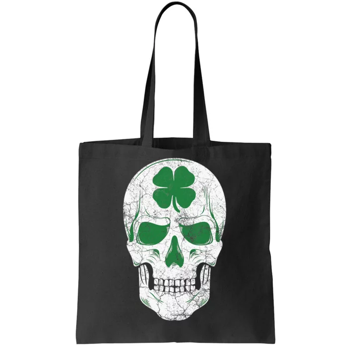 Green Shamrock Skull Irish Ireland ST PATRICKS DAY Gift Tote Bag