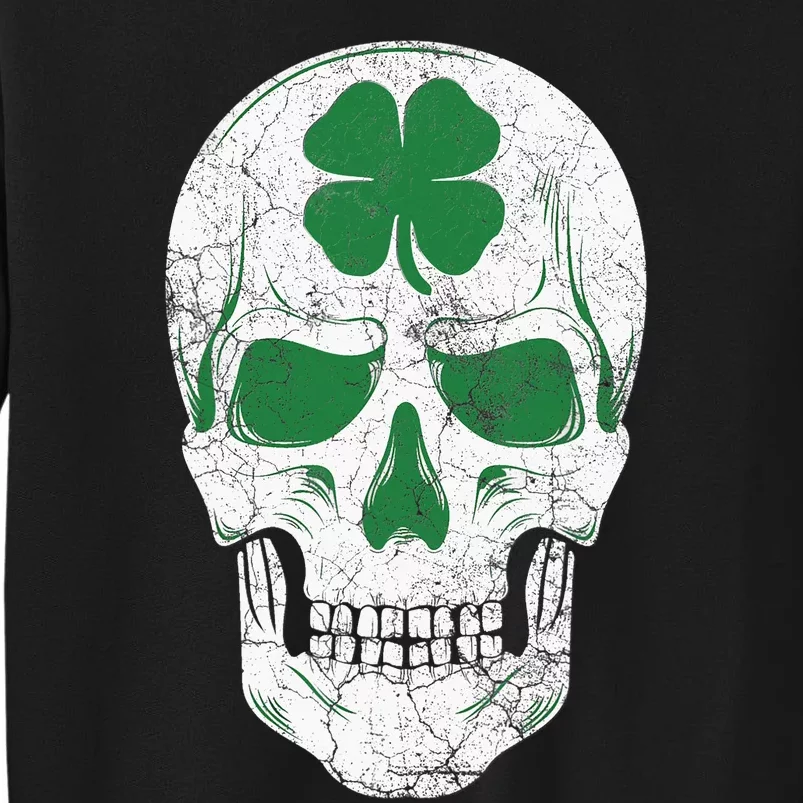 Green Shamrock Skull Irish Ireland ST PATRICKS DAY Gift Tall Sweatshirt