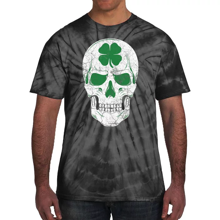 Green Shamrock Skull Irish Ireland ST PATRICKS DAY Gift Tie-Dye T-Shirt