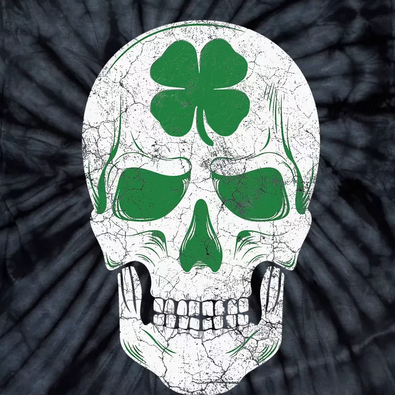 Green Shamrock Skull Irish Ireland ST PATRICKS DAY Gift Tie-Dye T-Shirt