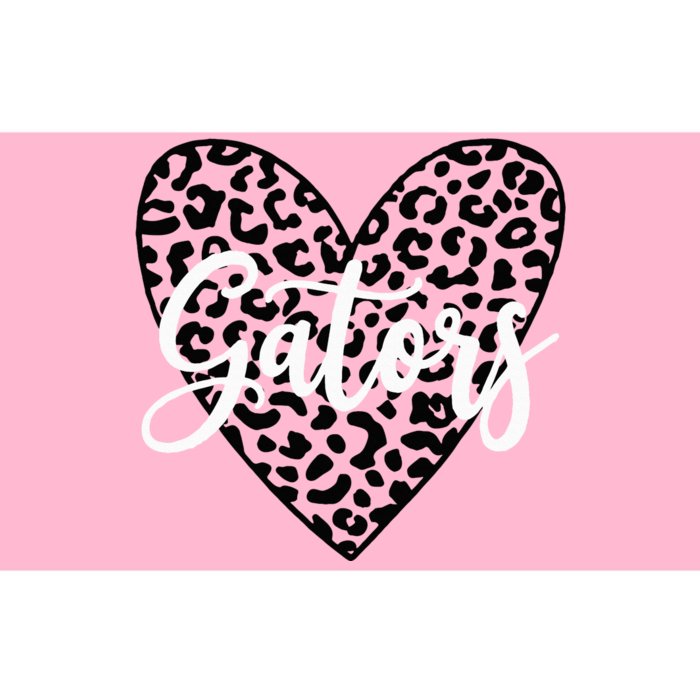 G.ators School S.pirit Leopard Heart Game Day Bumper Sticker