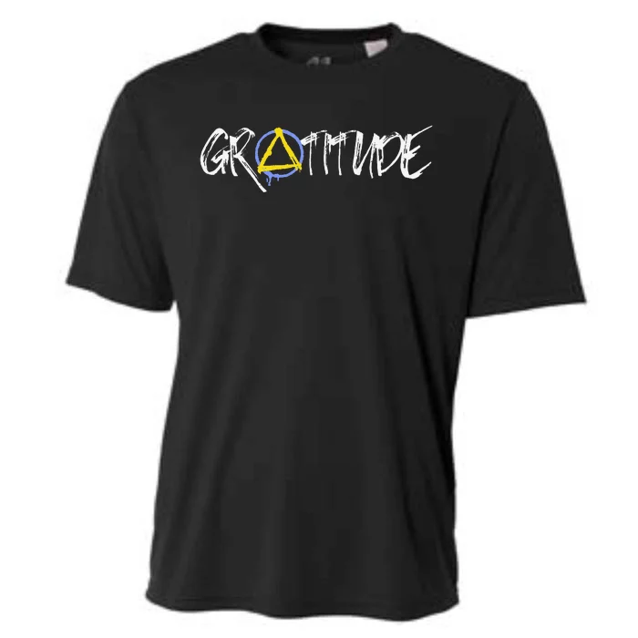 Gratitude Sobriety Symbol Cooling Performance Crew T-Shirt