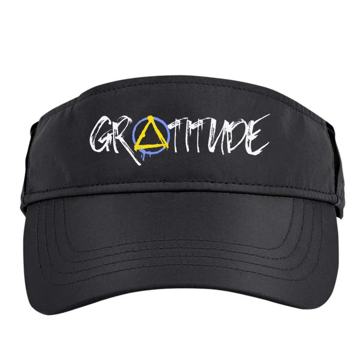 Gratitude Sobriety Symbol Adult Drive Performance Visor