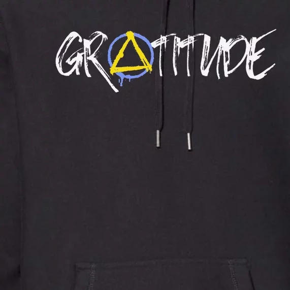 Gratitude Sobriety Symbol Premium Hoodie