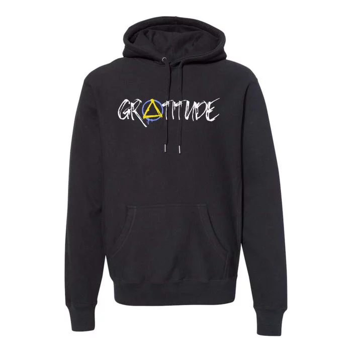 Gratitude Sobriety Symbol Premium Hoodie