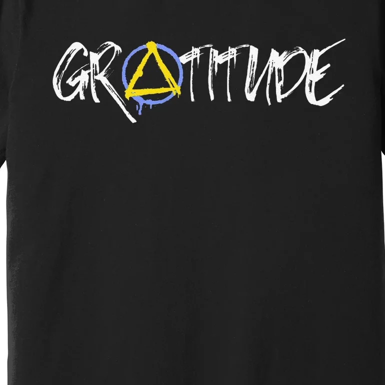 Gratitude Sobriety Symbol Premium T-Shirt