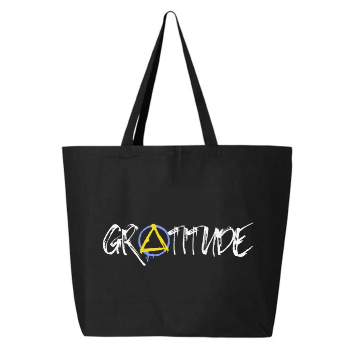 Gratitude Sobriety Symbol 25L Jumbo Tote