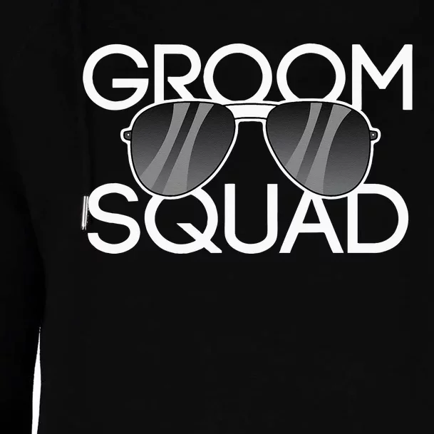 Groom Squad Sunglasses Wedding Bachelor Party Womens Funnel Neck Pullover Hood