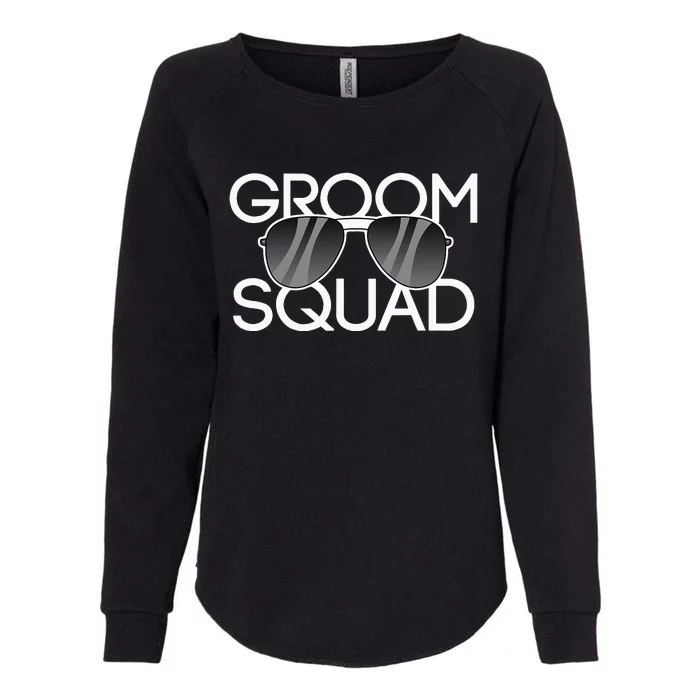 Groom Squad Sunglasses Wedding Bachelor Party Womens California Wash Sweatshirt