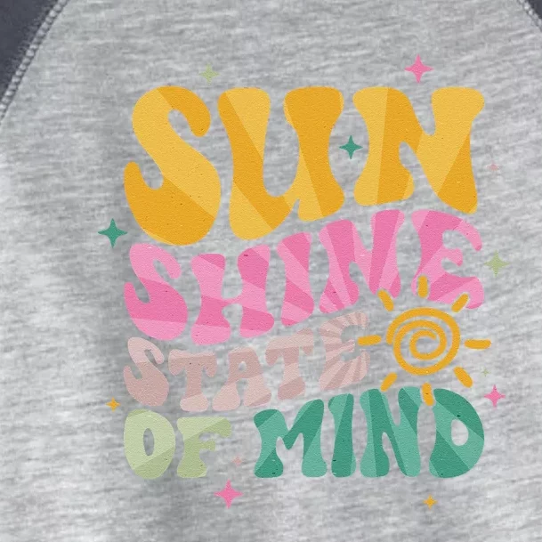 Groovy Sunshine State Of Mind Summer Break Vacation Toddler Fine Jersey T-Shirt