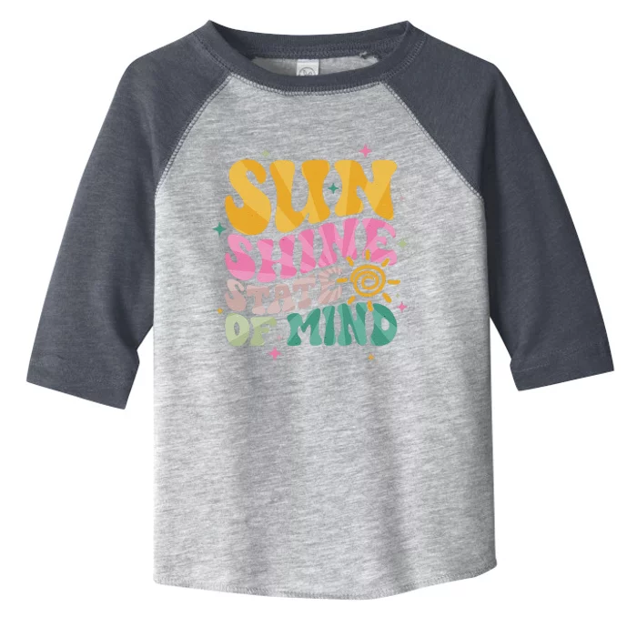 Groovy Sunshine State Of Mind Summer Break Vacation Toddler Fine Jersey T-Shirt