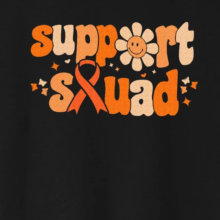 Groovy Support Squad Multiple Sclerosis Awareness Mom Women Women's Crop Top Tee