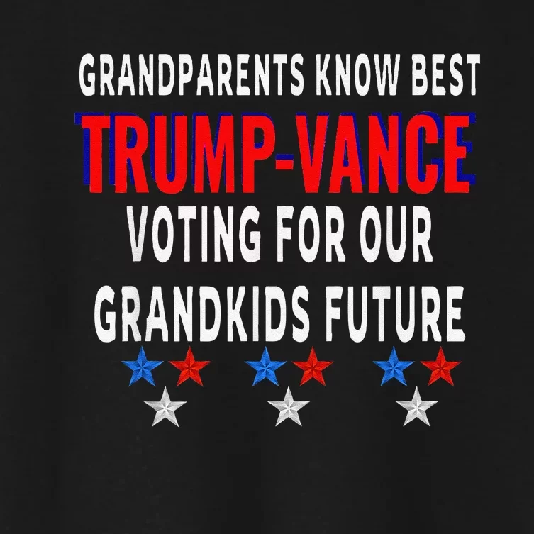 Grandparents Support Trump Vance Strong Message Election Women's Crop Top Tee