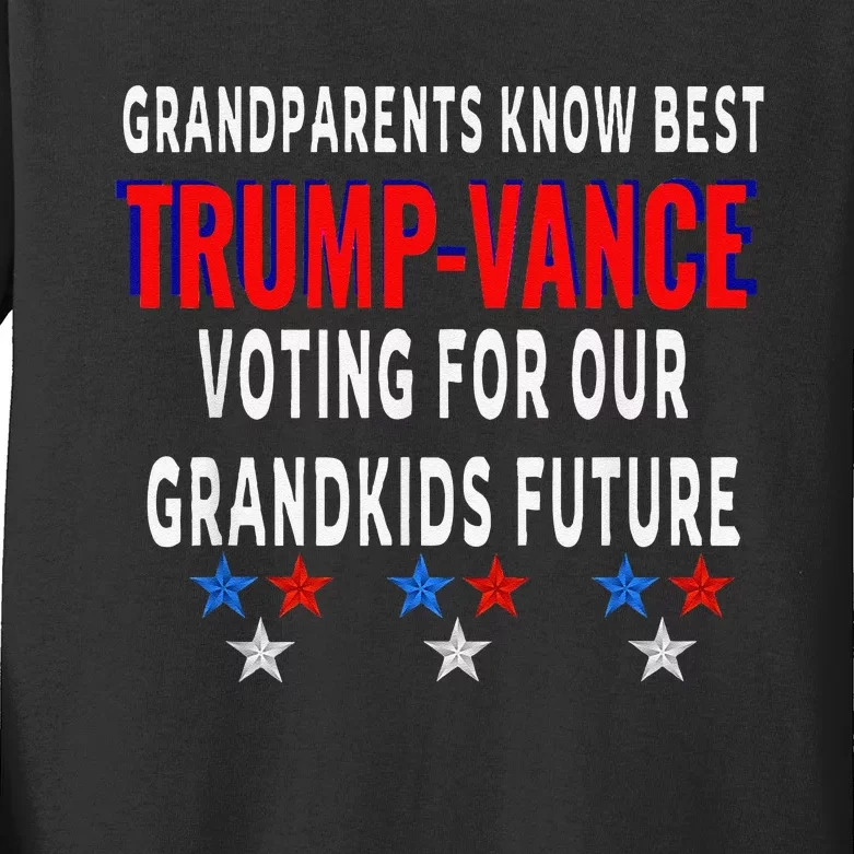 Grandparents Support Trump Vance Strong Message Election Kids Long Sleeve Shirt