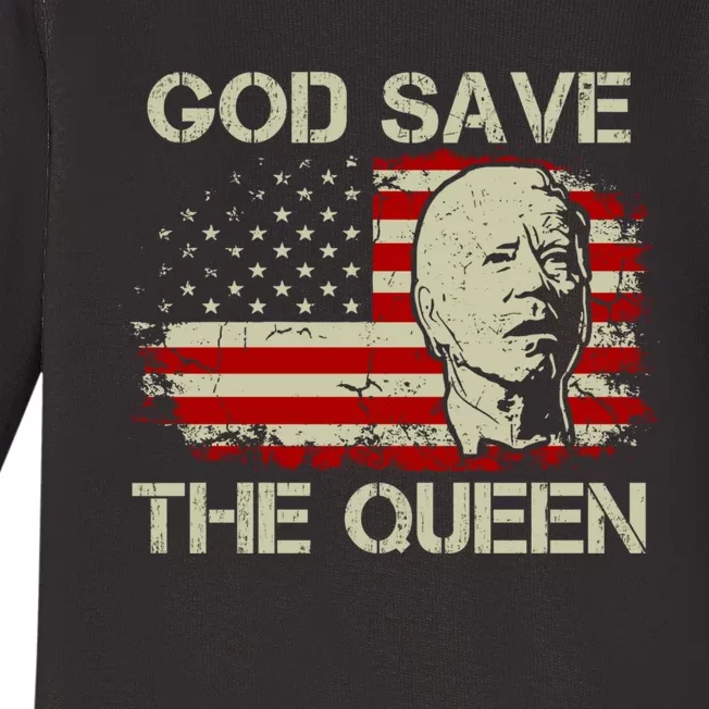 God Save The Queen Man Funny Joe Biden Shirts Baby Long Sleeve Bodysuit