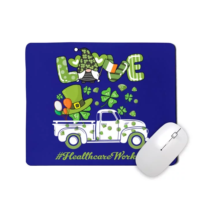 Gnome Shamrock Truck Love Healthcare Worker St Patrick's Day Great Gift Mousepad