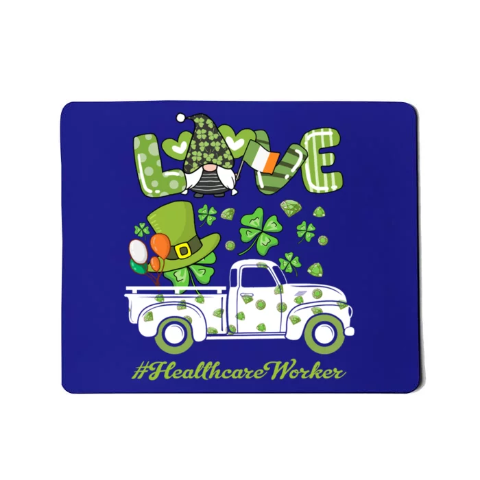 Gnome Shamrock Truck Love Healthcare Worker St Patrick's Day Great Gift Mousepad