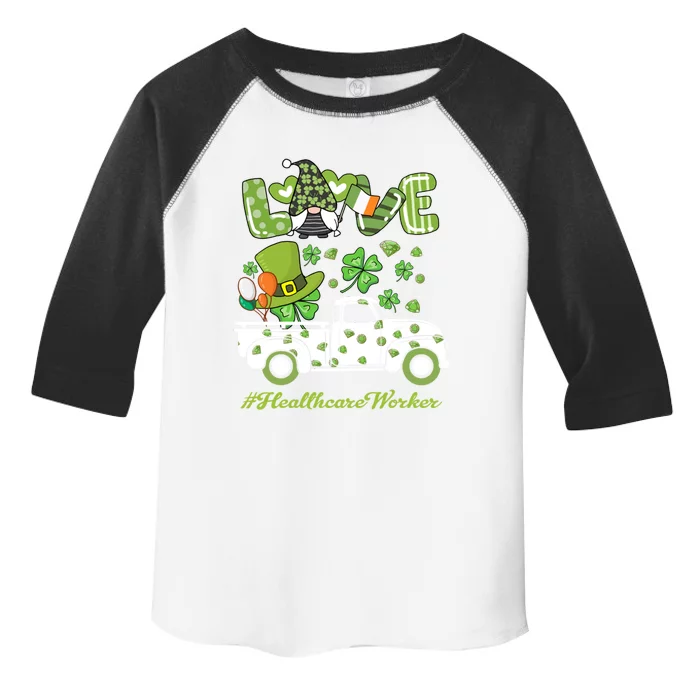 Gnome Shamrock Truck Love Healthcare Worker St Patrick's Day Great Gift Toddler Fine Jersey T-Shirt