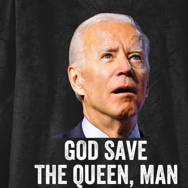 God Save The Queen Man Funny Joe Biden Shirts Hooded Wearable Blanket