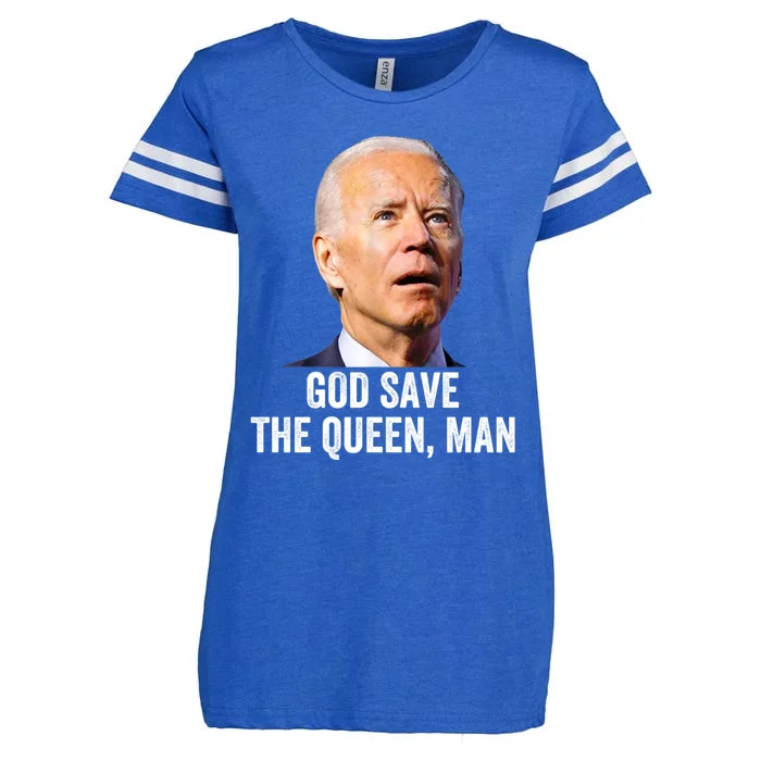 God Save The Queen Man Funny Joe Biden Shirts Enza Ladies Jersey Football T-Shirt