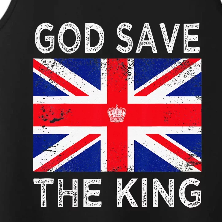 God Save The King Charles III. UK Flag Top King Charles Performance Tank