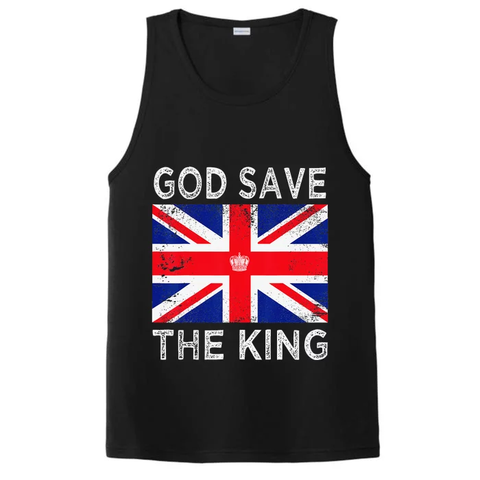 God Save The King Charles III. UK Flag Top King Charles Performance Tank