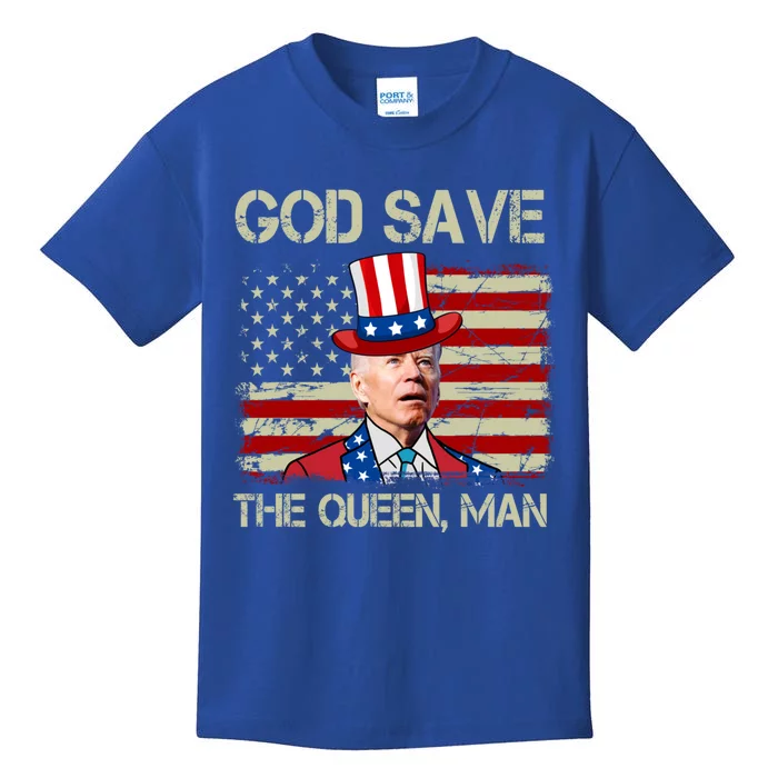 God Save The Queen Man Funny Joe Biden Shirts Kids T-Shirt