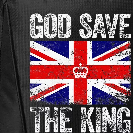 God Save The King Charles III Tee UK Flag Top King Charles City Backpack