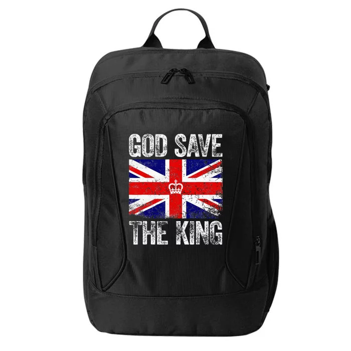 God Save The King Charles III Tee UK Flag Top King Charles City Backpack