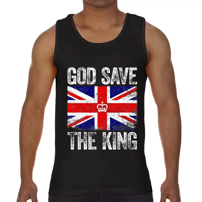 God Save The King Charles III Tee UK Flag Top King Charles Comfort Colors® Tank Top