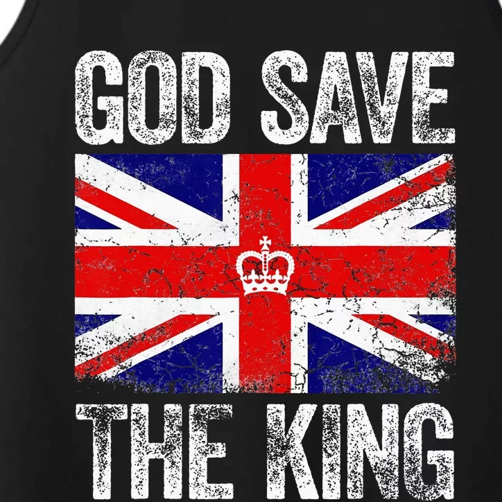 God Save The King Charles III Tee UK Flag Top King Charles Performance Tank