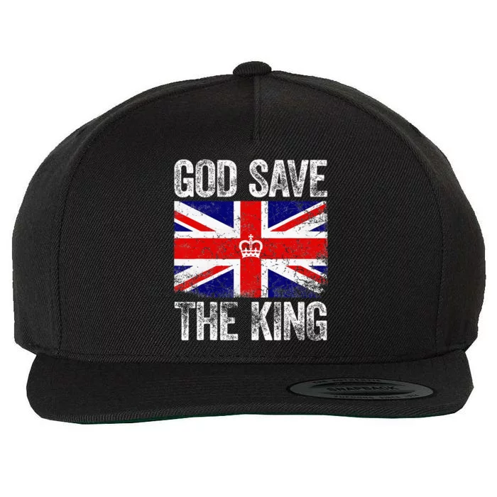 God Save The King Charles III Tee UK Flag Top King Charles Wool Snapback Cap