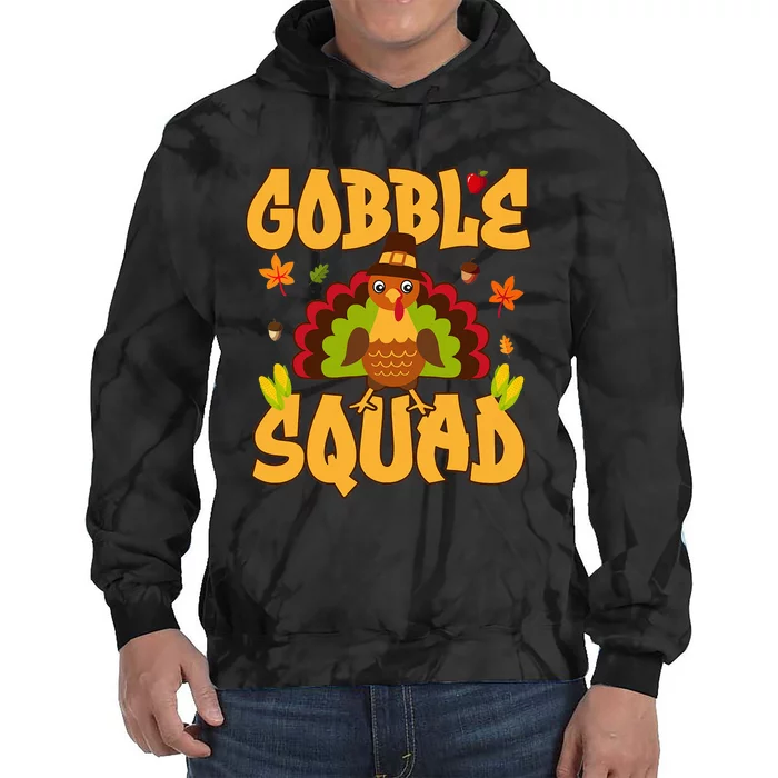 Gobble Squad Turkey Design Gobble Squad Tie Dye Hoodie