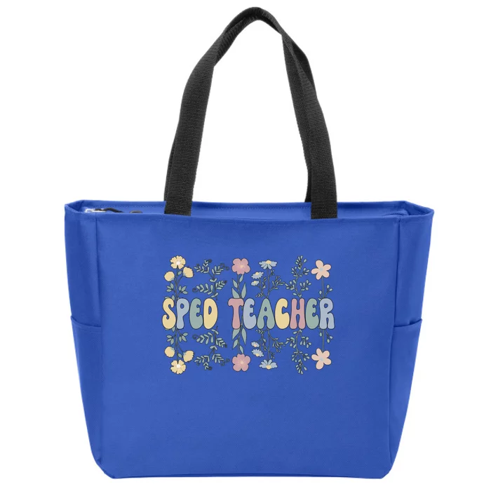 Groovy Sped Teacher Special Education Teacher Gift Zip Tote Bag